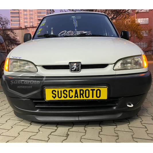 Labio delantero flexible universal Astra H, compatible con Peugeot Partner 1 1996-2003, 2 piezas, alerón inferior de parachoques, spoiler delantero.