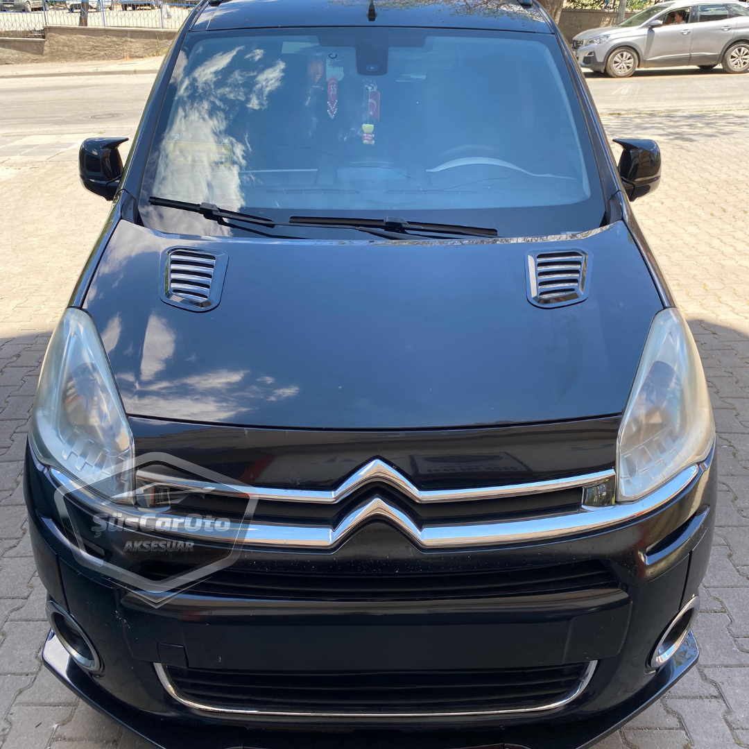 Juego de cubiertas de espejo retrovisor de Batman Bat Ala Piano Negro Plástico ABS Izquierda Derecha Compatible con Peugeot Partner Tepee 2012-2018