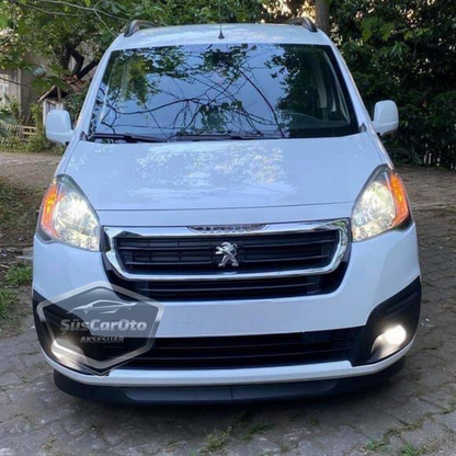Lip delantero universal flexible Astra H compatible con Peugeot Partner Tepee 2008-2018, 2 piezas, labio inferior de parachoques, alerón de nieve, extensión delantera