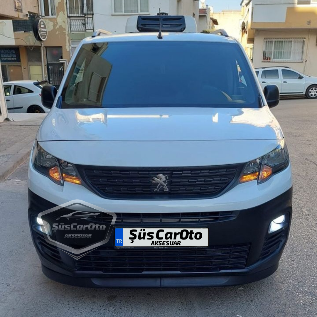 Labio flexible Astra H Universal compatible con Peugeot Rifter 2018 y posteriores, labio delantero de 2 piezas, alerón para parachoques, faldón delantero