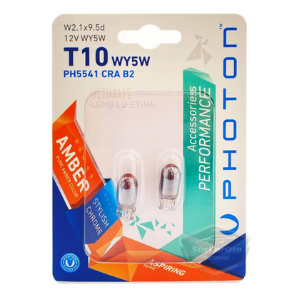 Photon Blister Minyatür Serisi Diadem Ampul Krom Amber Park Ampulü T10 WY5W 12V Turuncu Işık 2'li Takım