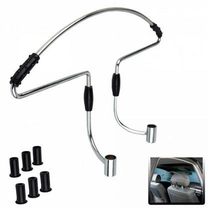 Perchero de metal cromado antideslizante para asiento trasero de coche PMX