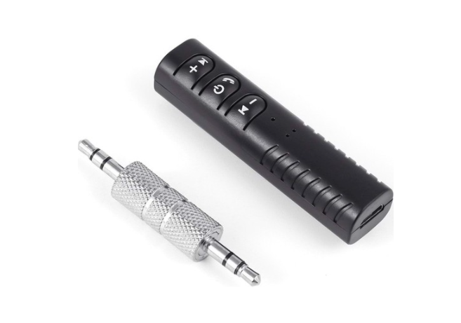 Polygold Kit de coche Bluetooth con entrada auxiliar, transmisor y micrófono inalámbrico