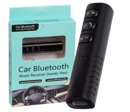 Polygold Kit de coche Bluetooth con entrada auxiliar, transmisor y micrófono inalámbrico