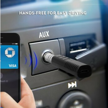 Polygold Kit de coche Bluetooth con entrada auxiliar, transmisor y micrófono inalámbrico