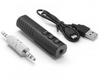 Polygold Kit de coche Bluetooth con entrada auxiliar, transmisor y micrófono inalámbrico