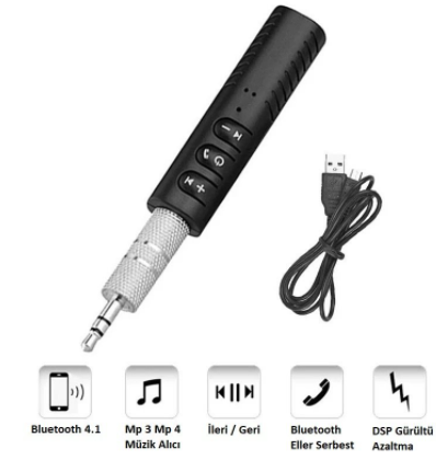 Polygold Kit de coche Bluetooth con entrada auxiliar, transmisor y micrófono inalámbrico