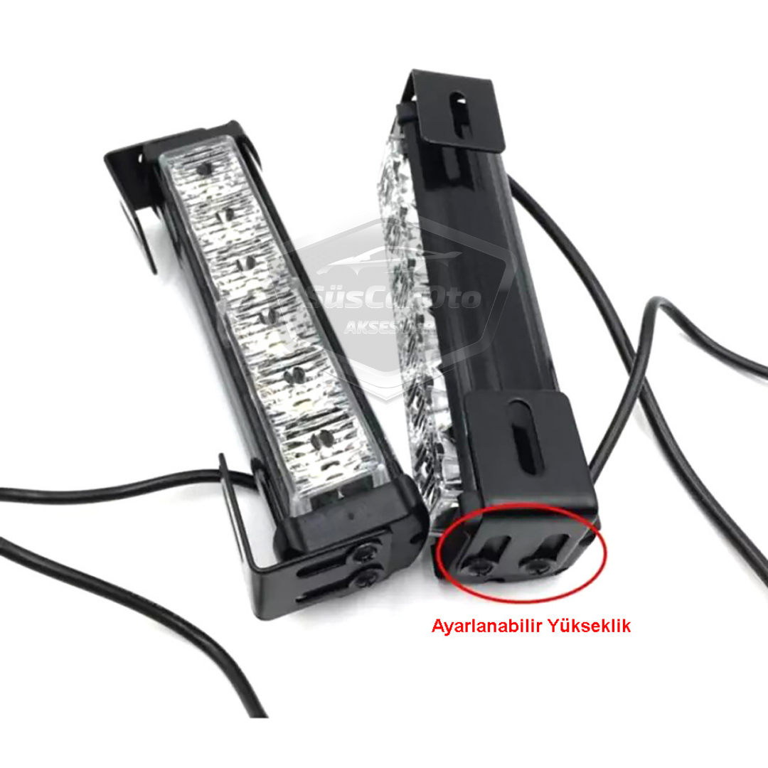 Profesyonel 6 Led Panjur İçi Tavan Tepe Çakar Lamba 4 lü Turuncu Ayaklı 12/24 Volt Off Road Ambulans İtfaiye Kurtarıcı Motosiklet Çakar Lamba İkaz Lambası Metal 9 Modlu Uyarı Işığı