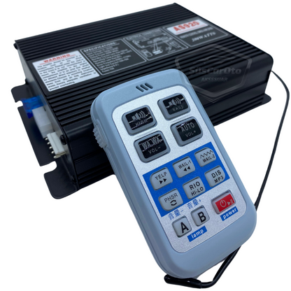 Sirena de policía profesional, sirena potente con control remoto inalámbrico, bocina, megáfono con micrófono, metal, 200W, 12V, AS920
