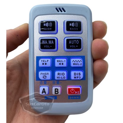 Sirena de policía profesional, sirena potente con control remoto inalámbrico, bocina, megáfono con micrófono, metal, 200W, 12V, AS920