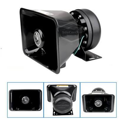 Sirena de policía profesional, sirena potente con control remoto inalámbrico, bocina, megáfono con micrófono, metal, 200W, 12V, AS920