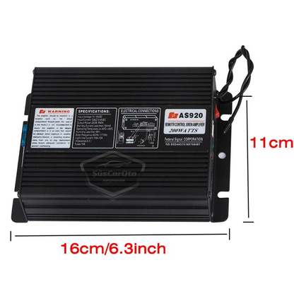 Sirena de policía profesional, sirena potente con control remoto inalámbrico, bocina, megáfono con micrófono, metal, 200W, 12V, AS920