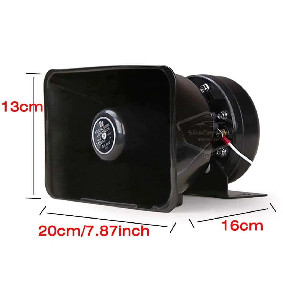 Sirena de policía profesional, sirena potente con control remoto inalámbrico, bocina, megáfono con micrófono, metal, 200W, 12V, AS920