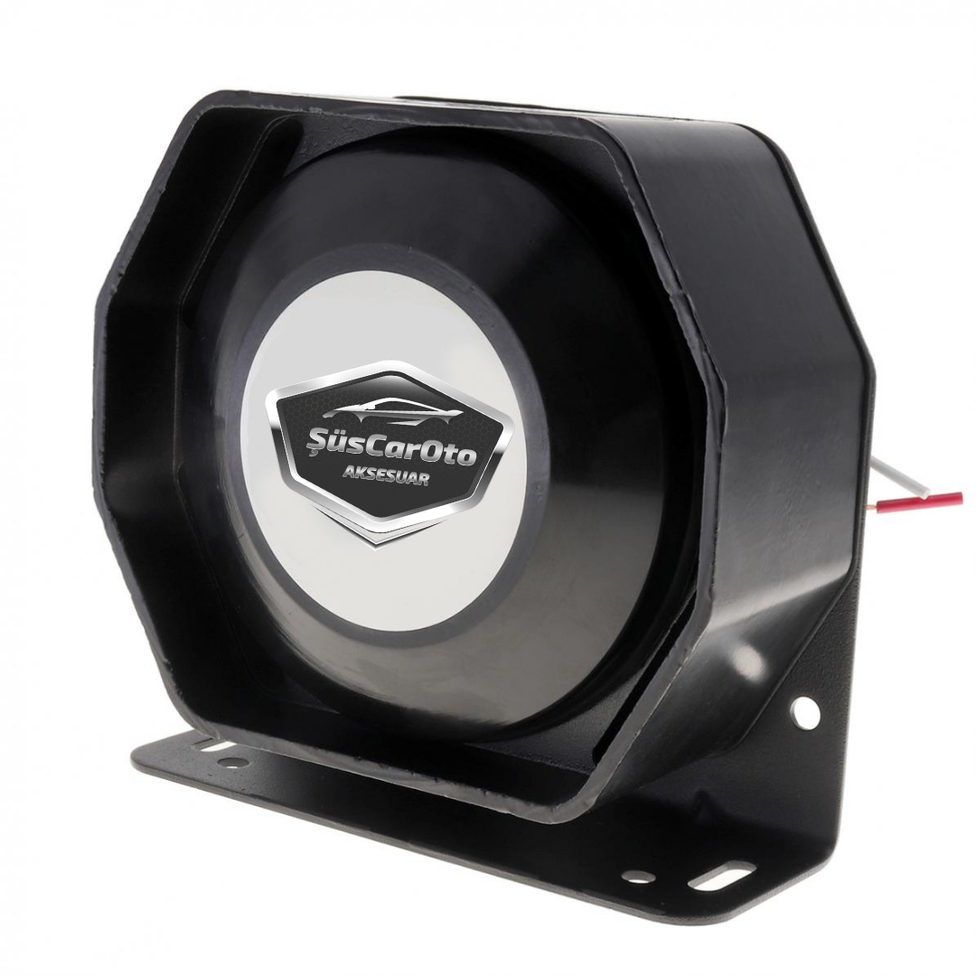 Sirena de policía profesional, potente bocina de sirena con control remoto, micrófono y megáfono, metal, 200 W, 12 V.