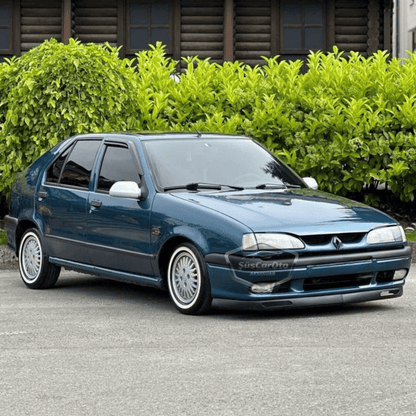 Compatible con Renault 19 Europa 1994-2001, labio universal flexible V2 Laguna de 2 piezas para parachoques delantero, alerón inferior, aleta de barro y extensión delantera.