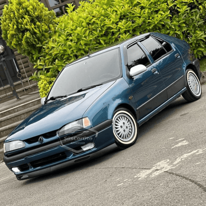 Compatible con Renault 19 Europa 1994-2001, labio universal flexible V2 Laguna de 2 piezas para parachoques delantero, alerón inferior, aleta de barro y extensión delantera.