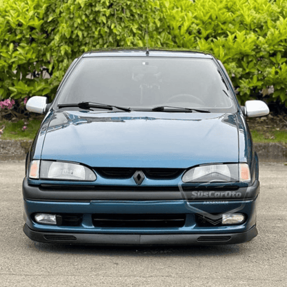 Compatible con Renault 19 Europa 1994-2001, labio universal flexible V2 Laguna de 2 piezas para parachoques delantero, alerón inferior, aleta de barro y extensión delantera.