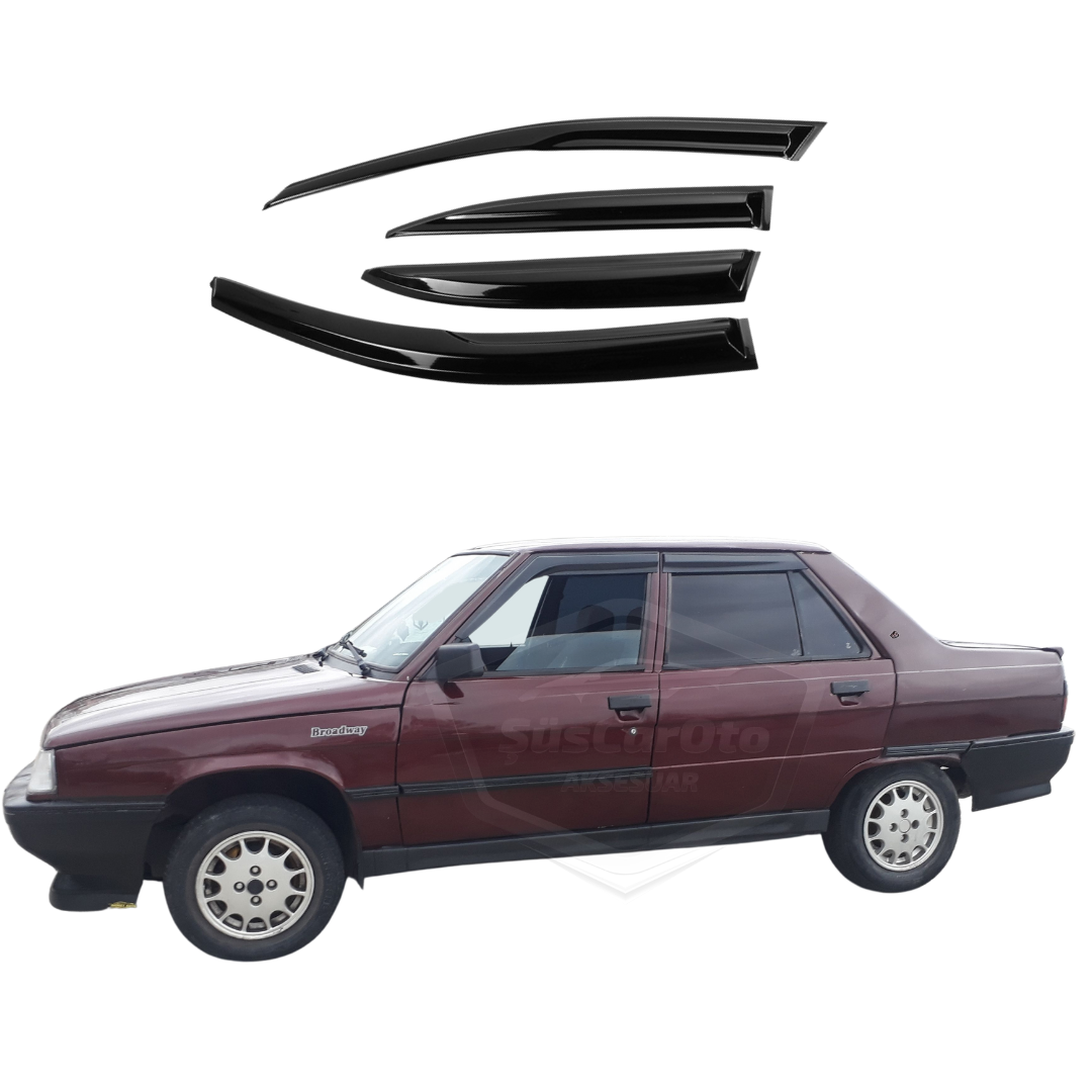 Deflectores de viento para ventanillas Mugen compatibles con todos los modelos Renault 9-11 Broadway Fairway Spring Flash, juego de 4, importados.