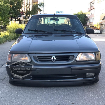 Lip Delantero Flexible V2 Laguna Universal Compatible con Todos los Modelos de Renault 9-11 Broadway Fairway Spring Flash, 2 Piezas, Spoiler Inferior de Parachoques, Guardabarros, Añadido Delantero