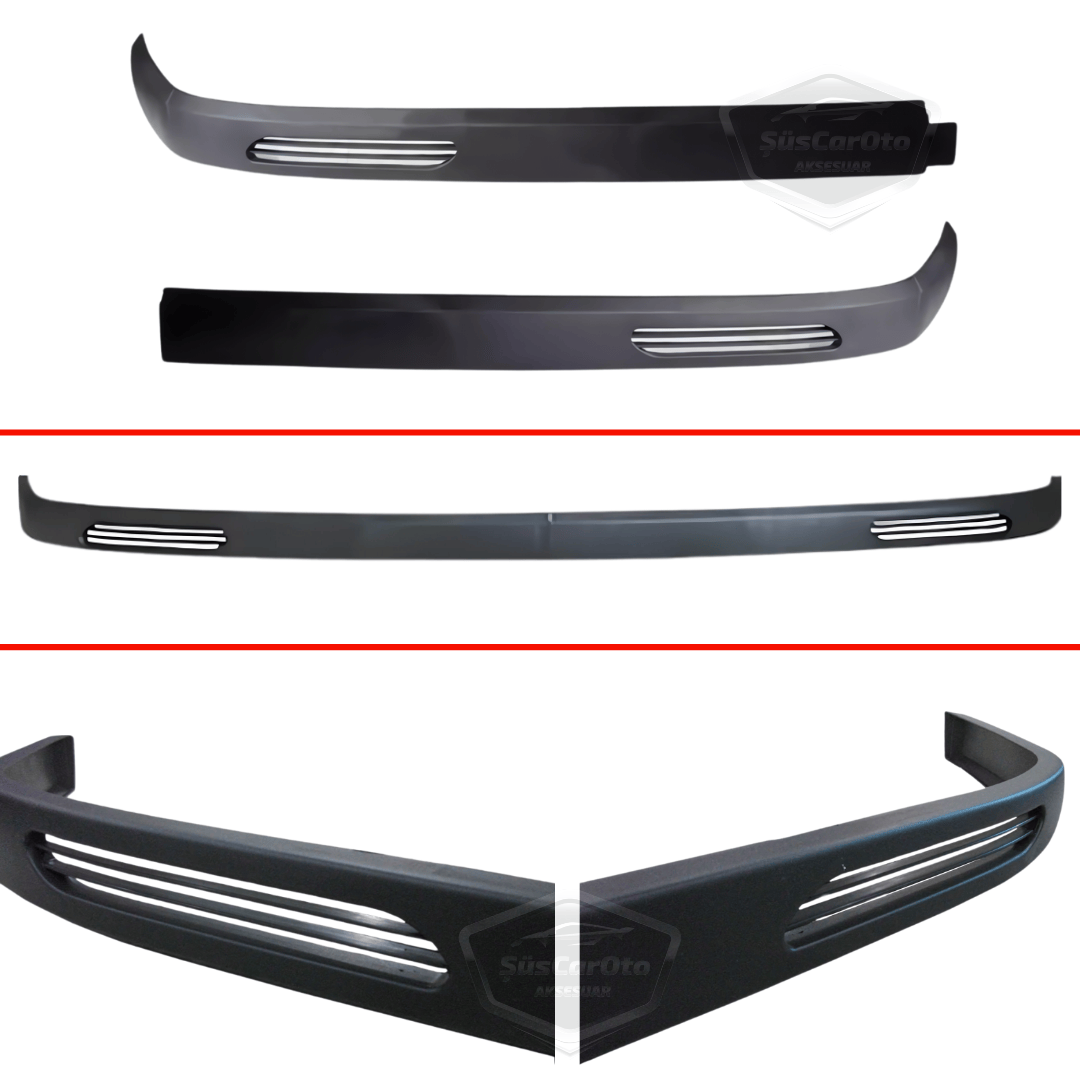 Lip Delantero Flexible V2 Laguna Universal Compatible con Todos los Modelos de Renault 9-11 Broadway Fairway Spring Flash, 2 Piezas, Spoiler Inferior de Parachoques, Guardabarros, Añadido Delantero