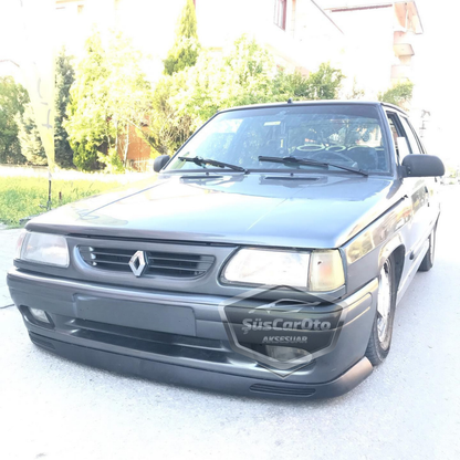 Lip Delantero Flexible V2 Laguna Universal Compatible con Todos los Modelos de Renault 9-11 Broadway Fairway Spring Flash, 2 Piezas, Spoiler Inferior de Parachoques, Guardabarros, Añadido Delantero