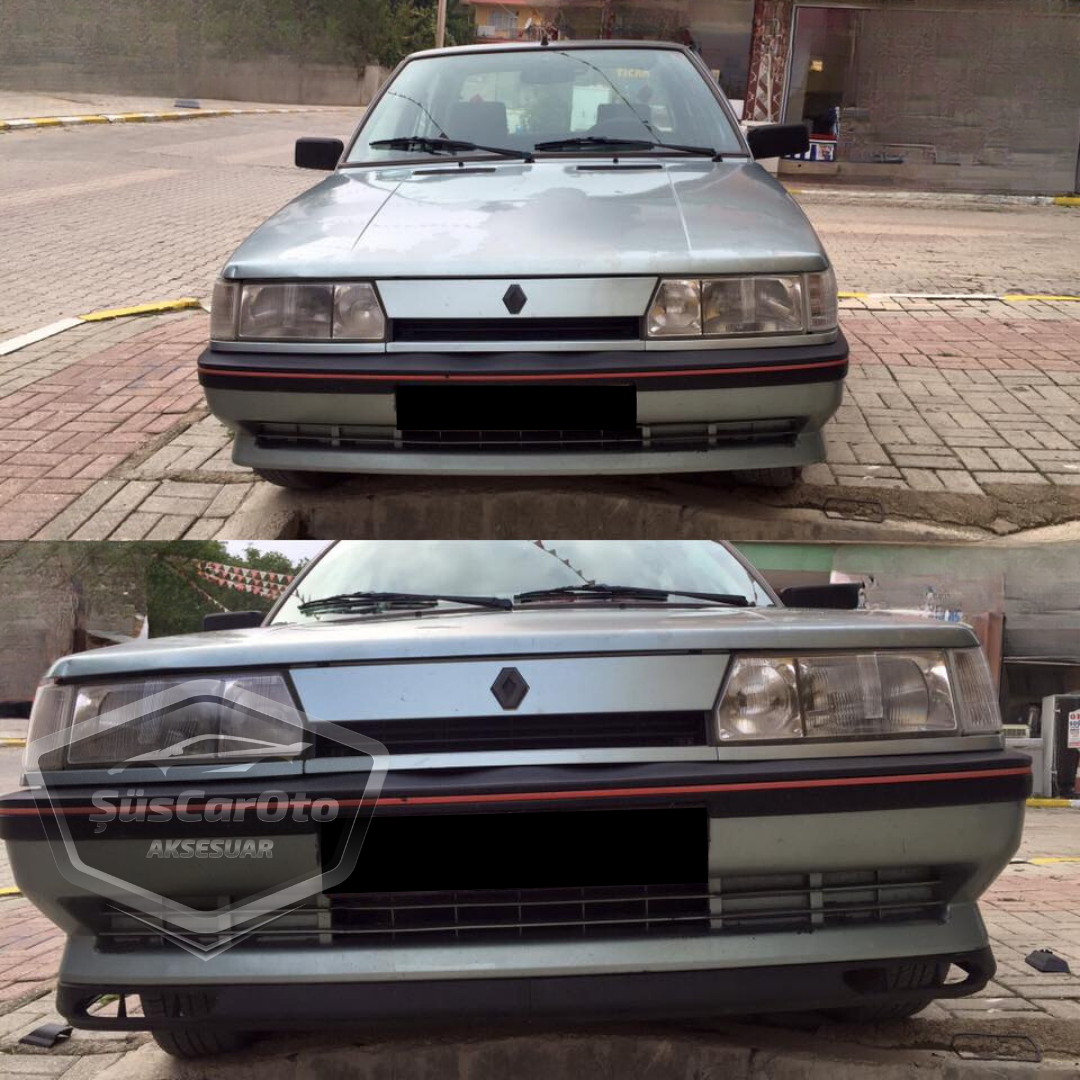 Compatible con Renault 9-11 Broadway Fairway Universal Laguna Lip Flexible Alerón Delantero 2 Piezas Bajo Paragolpes Labio Aleta Guardabarros Delantero