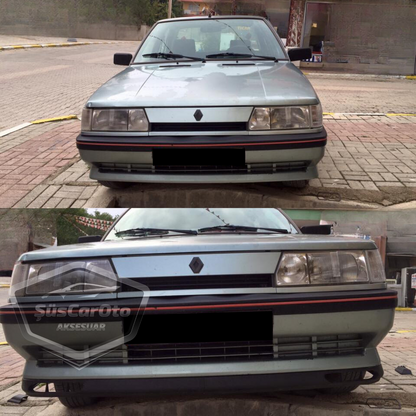 Compatible con Renault 9-11 Broadway Fairway Universal Laguna Lip Flexible Alerón Delantero 2 Piezas Bajo Paragolpes Labio Aleta Guardabarros Delantero