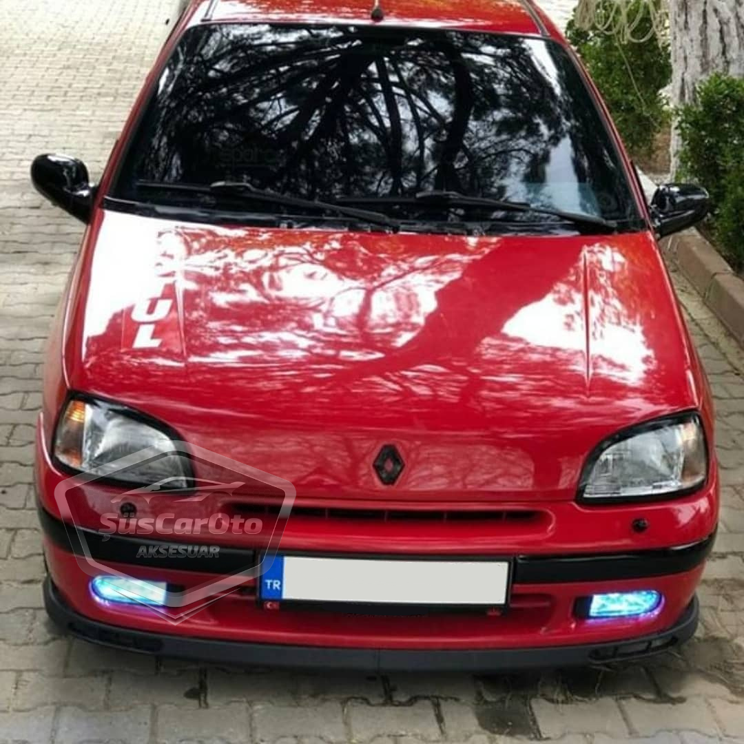 Renault Clio 1 1990-1997 Universal Laguna Lip Flexible Spoiler Delantero 2 Piezas Separador Frontal Bajo Parachoques Añadido Delantero