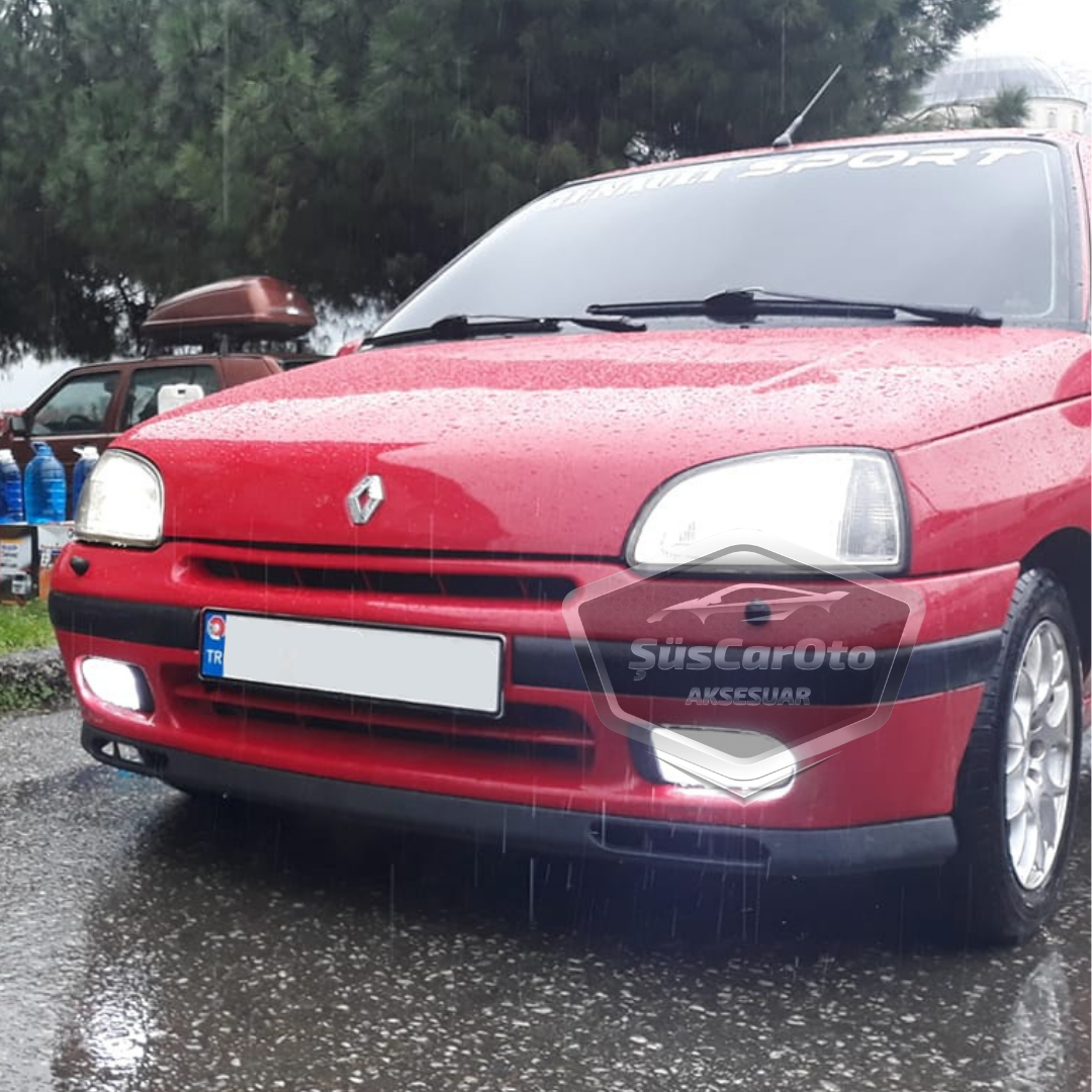 Renault Clio 1 1990-1997 Universal Laguna Lip Flexible Spoiler Delantero 2 Piezas Separador Frontal Bajo Parachoques Añadido Delantero