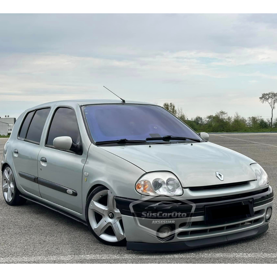 Renault Clio Symbol Hb&Sedan 1998-2002 Compatible con Astra H lip Universal Flexible Alerón Delantero de 2 Piezas para Parachoques Delantero