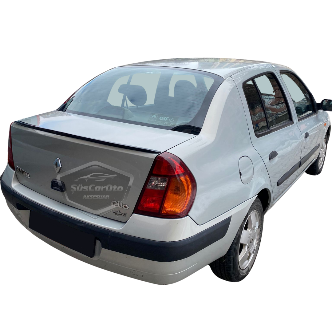 Spoiler de maletero de techo para Renault Clio 2 Symbol 1998-2008 Sedan, moldura de maletero, color negro piano brillante
