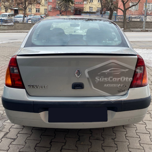 Spoiler de maletero de techo para Renault Clio 2 Symbol 1998-2008 Sedan, moldura de maletero, color negro piano brillante