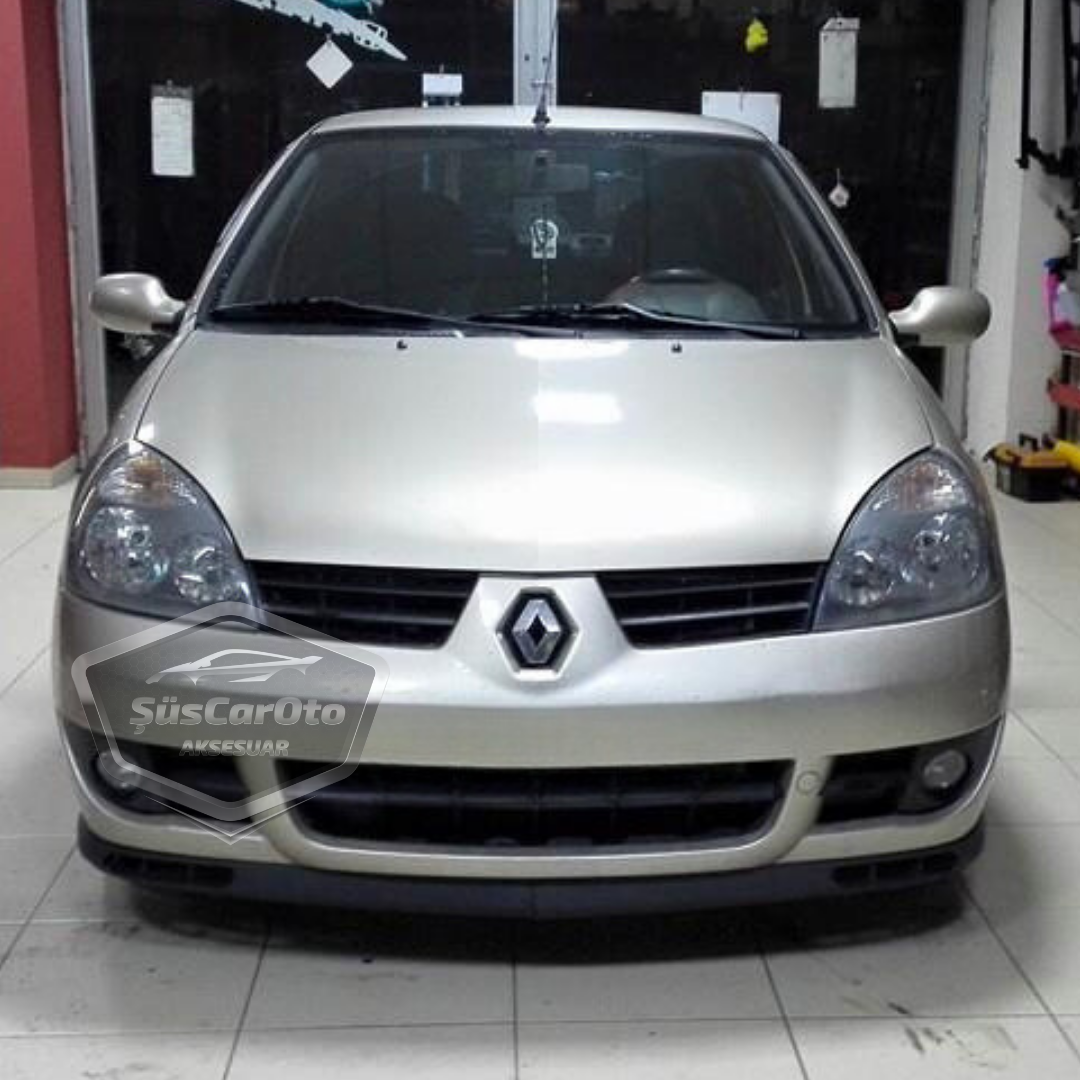 Renault Clio 2 Symbol Hb&Sedan 1998-2008 Compatible Universal Laguna Lip Labio Delantero Flexible 2 Piezas Extensión Delantera del Parachoques Faldón Delantero