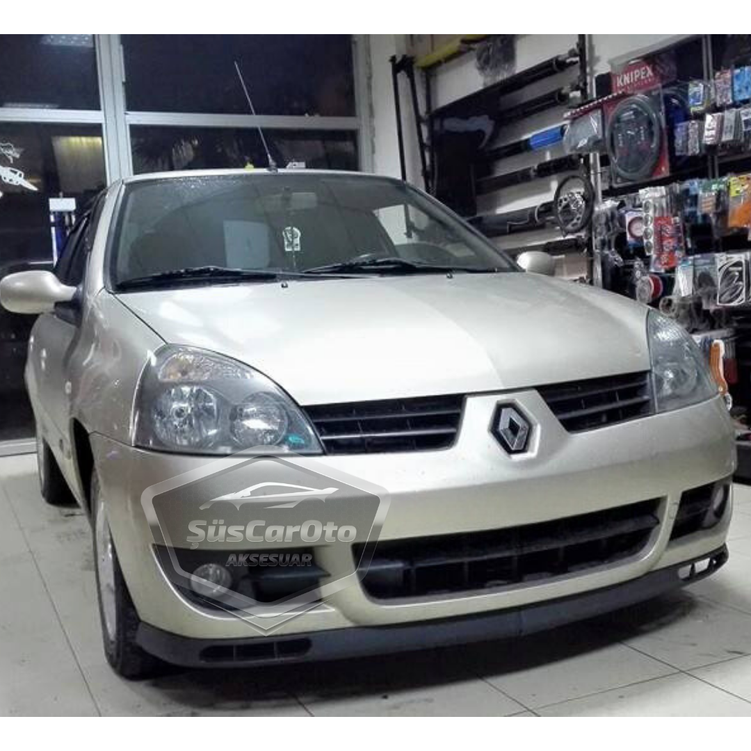 Renault Clio 2 Symbol Hb&Sedan 1998-2008 Compatible Universal Laguna Lip Labio Delantero Flexible 2 Piezas Extensión Delantera del Parachoques Faldón Delantero