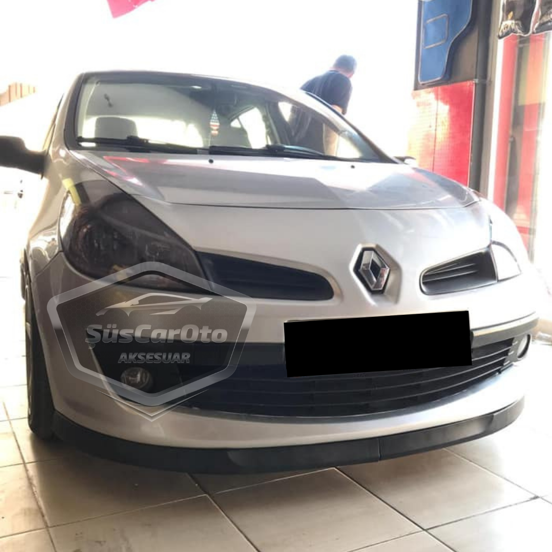 Renault Clio 3 2005-2013 Compatible Universal Astra H Lip Flexible Labio Delantero 2 Piezas Bajo Parachoques Lengüeta Guardabarros Adicional Delantero