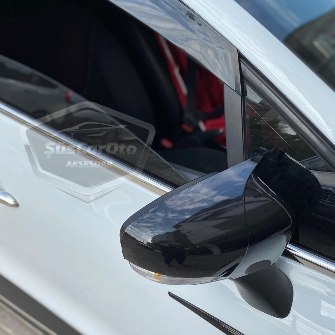 Renault Clio 4 2012-2019 Tapa de Espejo Batwing Piano Black Plástico ABS