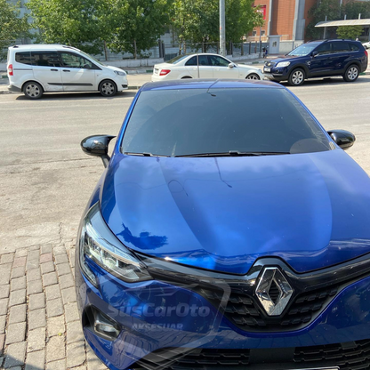 Tapa de espejo retrovisor de murciélago para Renault Clio 5 2019 en adelante, negro piano, plástico ABS