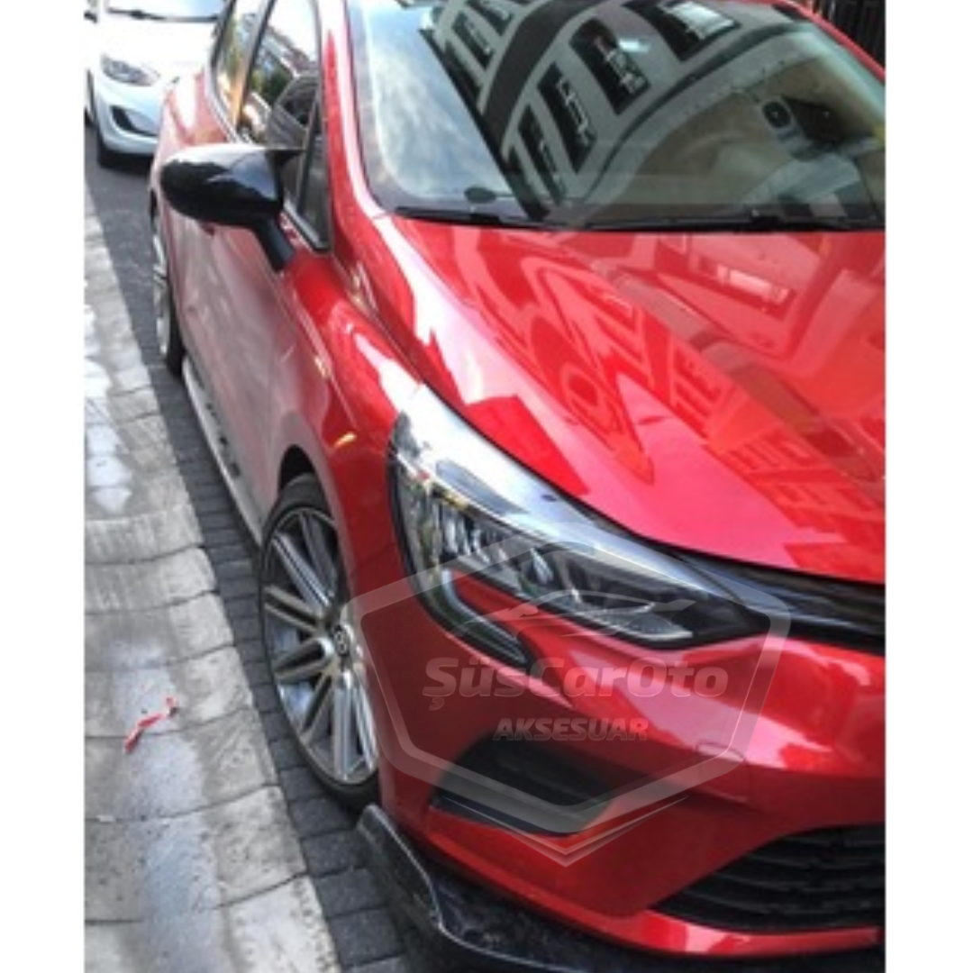 Tapa de espejo retrovisor de murciélago para Renault Clio 5 2019 en adelante, negro piano, plástico ABS