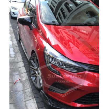 Tapa de espejo retrovisor de murciélago para Renault Clio 5 2019 en adelante, negro piano, plástico ABS