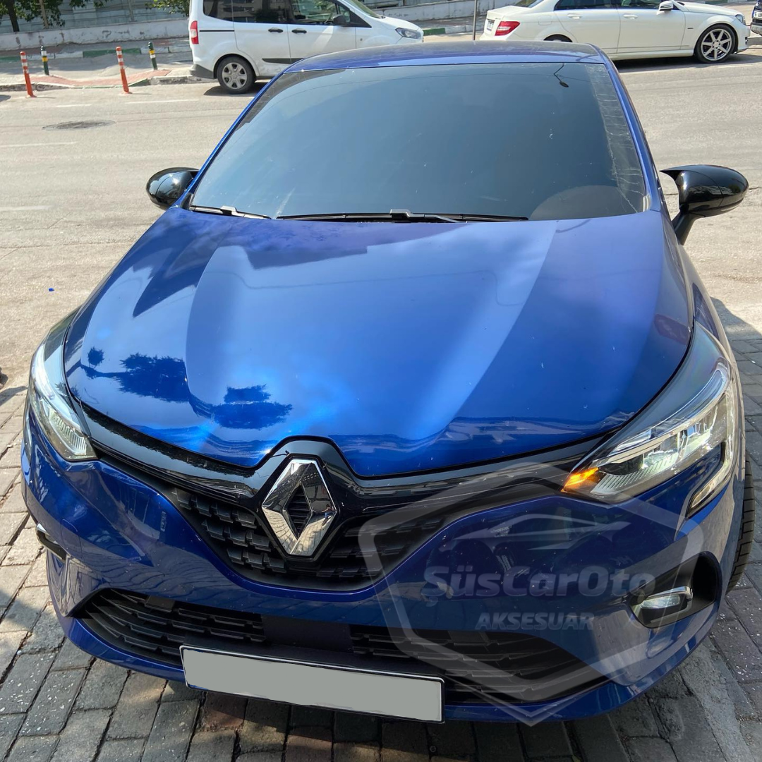 Tapa de espejo retrovisor de murciélago para Renault Clio 5 2019 en adelante, negro piano, plástico ABS