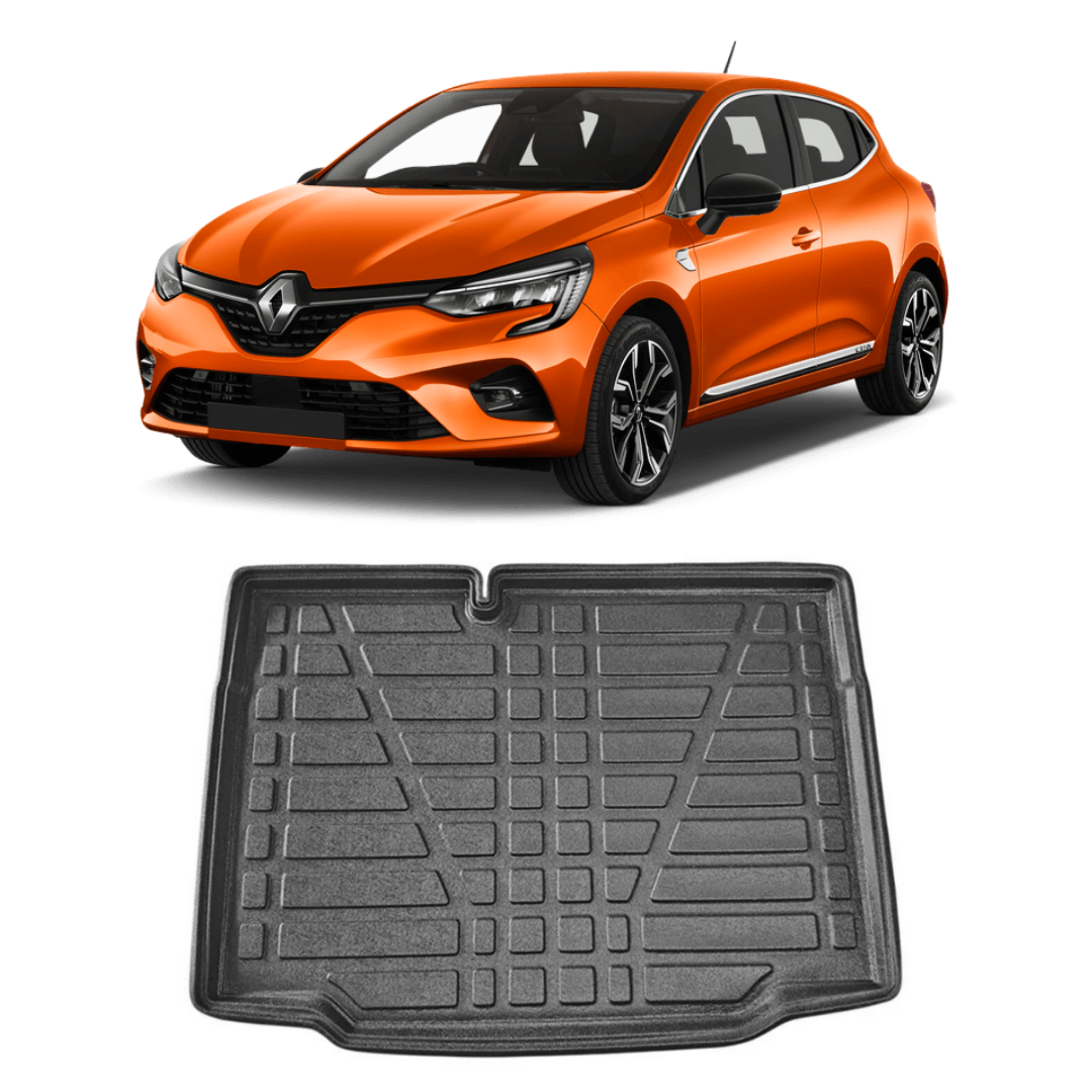 Alfombrilla para maletero 3D a medida compatible con Renault Clio 5 posterior a 2019