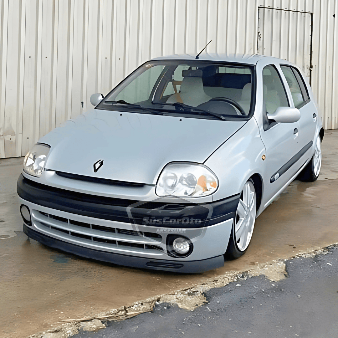 Renault Clio Symbol Hb&Sedan 1998-2002 Compatible Labio Universal V2 Laguna Flexible para Parachoques Delantero, 2 Piezas, Spoiler Inferior, Faldones Delanteros