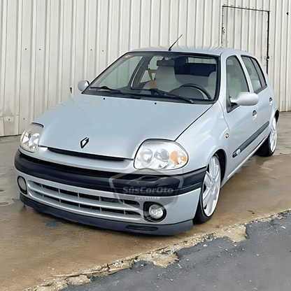 Renault Clio Symbol Hb&Sedan 1998-2002 Compatible Labio Universal V2 Laguna Flexible para Parachoques Delantero, 2 Piezas, Spoiler Inferior, Faldones Delanteros