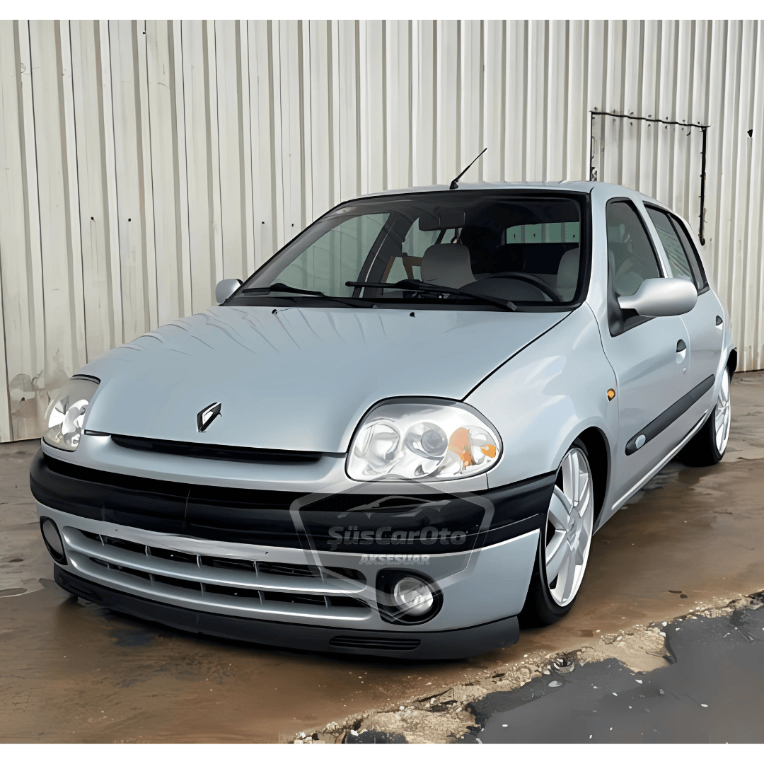 Renault Clio Symbol Hb&Sedan 1998-2002 Compatible Labio Universal V2 Laguna Flexible para Parachoques Delantero, 2 Piezas, Spoiler Inferior, Faldones Delanteros