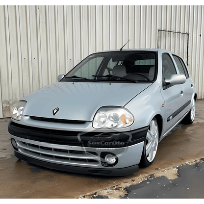 Renault Clio Symbol Hb&Sedan 1998-2002 Compatible Labio Universal V2 Laguna Flexible para Parachoques Delantero, 2 Piezas, Spoiler Inferior, Faldones Delanteros