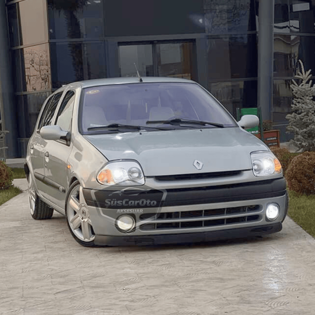 Renault Clio Symbol Hb&Sedan 1998-2002 Compatible Labio Universal V2 Laguna Flexible para Parachoques Delantero, 2 Piezas, Spoiler Inferior, Faldones Delanteros