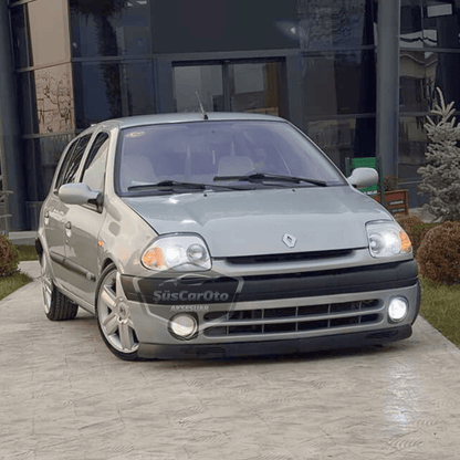 Renault Clio Symbol Hb&Sedan 1998-2002 Compatible Labio Universal V2 Laguna Flexible para Parachoques Delantero, 2 Piezas, Spoiler Inferior, Faldones Delanteros