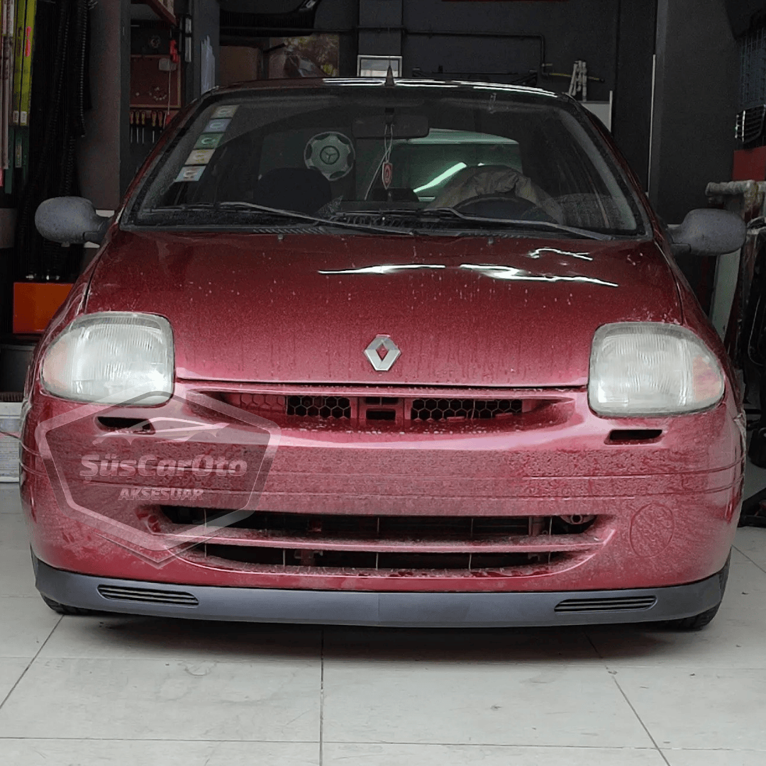 Renault Clio Symbol Hb&Sedan 1998-2002 Compatible Labio Universal V2 Laguna Flexible para Parachoques Delantero, 2 Piezas, Spoiler Inferior, Faldones Delanteros