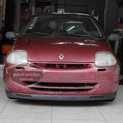 Renault Clio Symbol Hb&Sedan 1998-2002 Compatible Labio Universal V2 Laguna Flexible para Parachoques Delantero, 2 Piezas, Spoiler Inferior, Faldones Delanteros