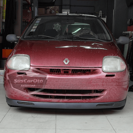 Renault Clio Symbol Hb&Sedan 1998-2002 Compatible Labio Universal V2 Laguna Flexible para Parachoques Delantero, 2 Piezas, Spoiler Inferior, Faldones Delanteros